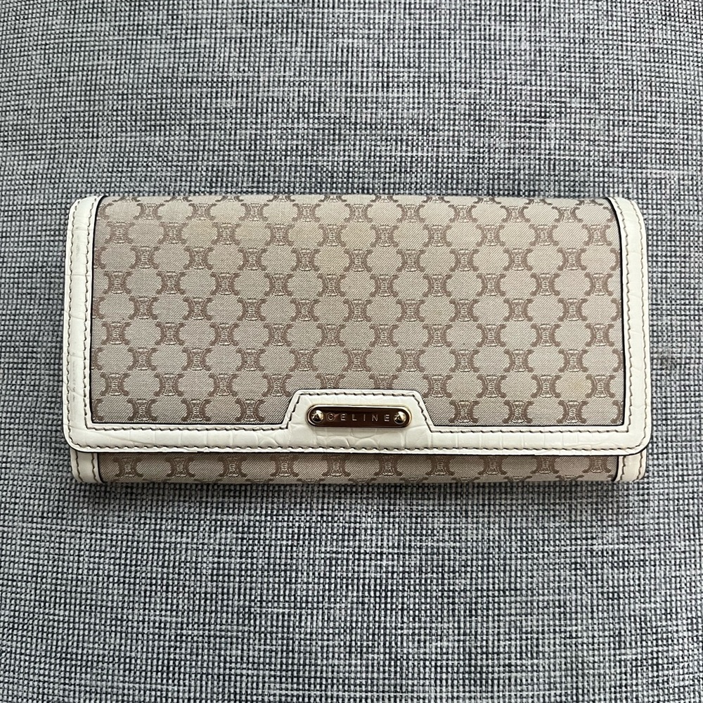 ✨Celine Long Wallet Cream/White